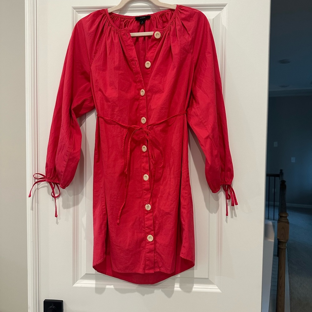J. Crew Poplin Shirt Dress